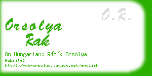 orsolya rak business card